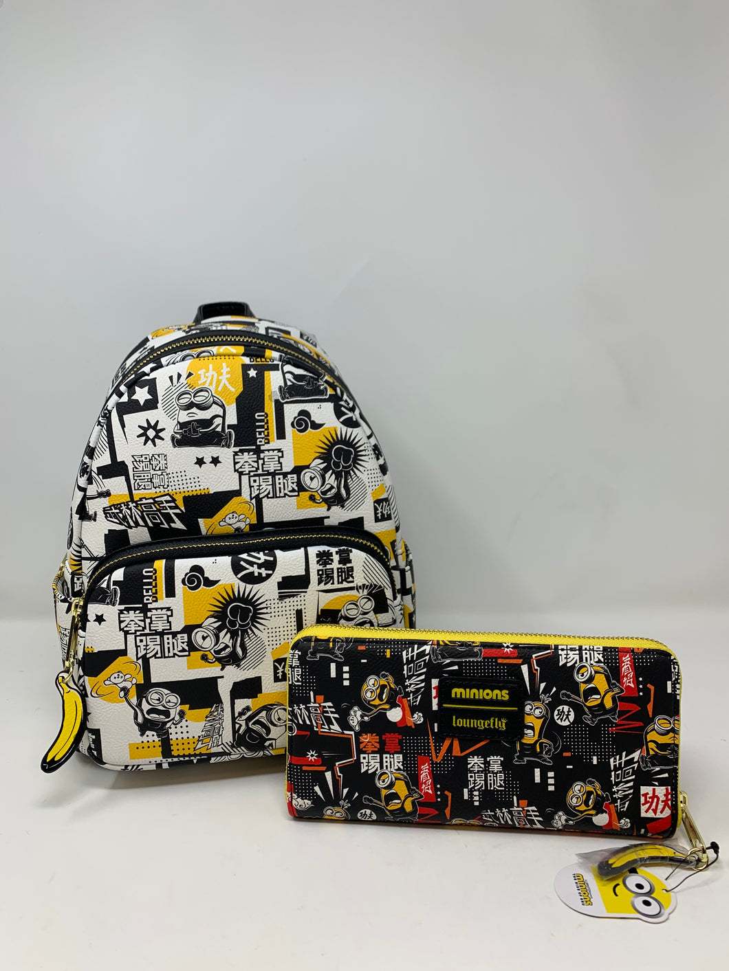 Universal Pictures Mini Backpack Wallet Set Minions Karate Loungefly