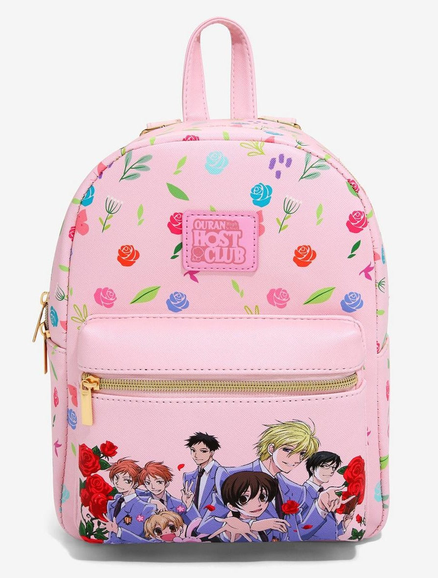 Ouran Highschool Host Club Mini Backpack Floral Pink Group Bioworld