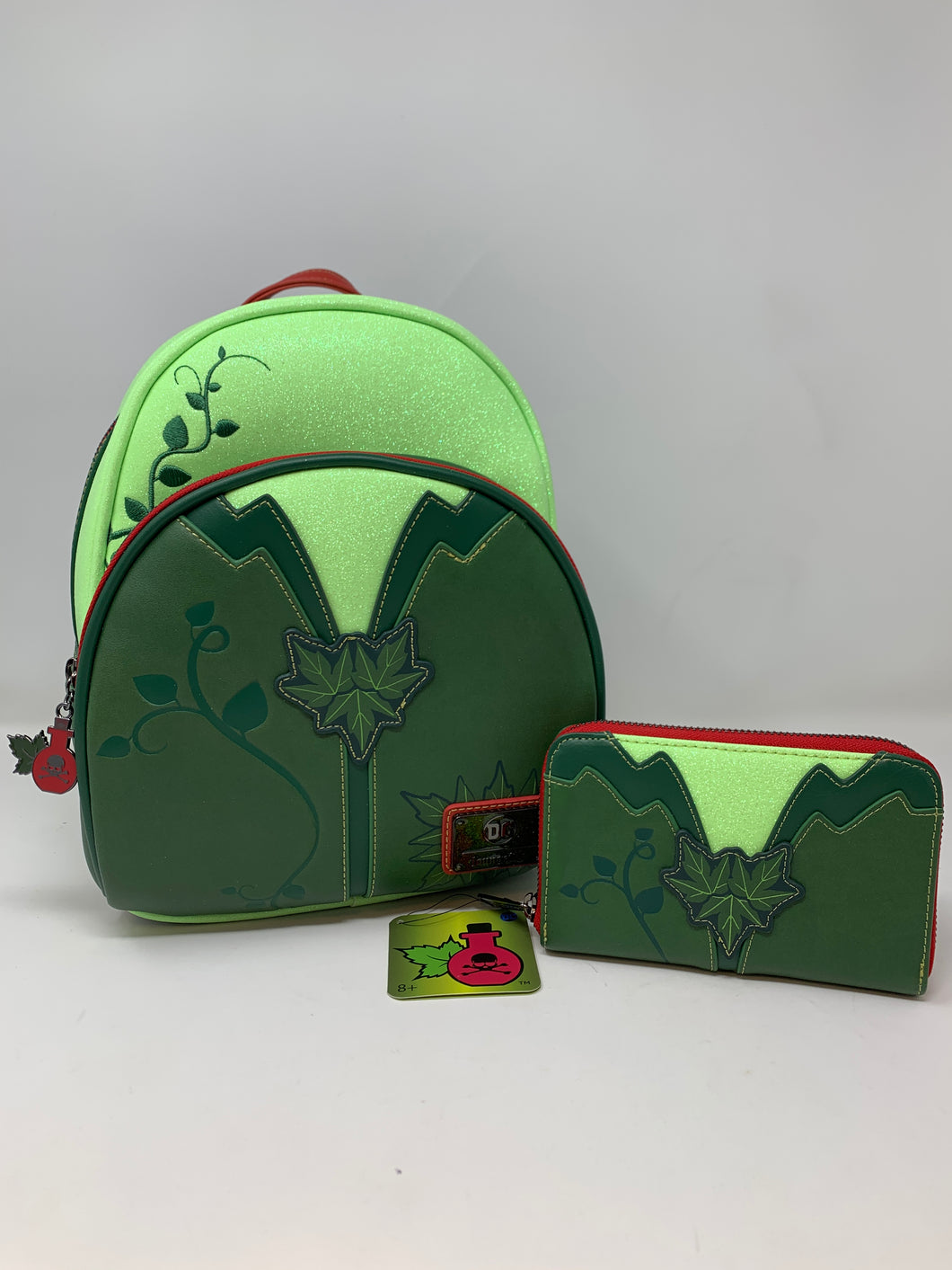 DC Mini Backpack Wallet Set Poison Ivy Cosplay Glow-in-the-Dark Loungefly