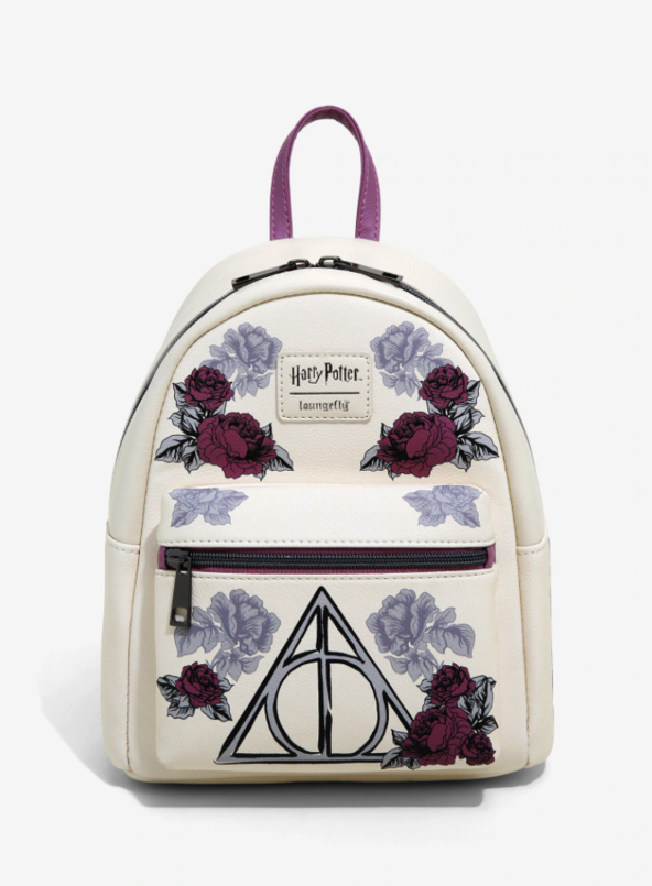 Harry Potter Mini Backpack Floral Deathly Hallows Loungefly
