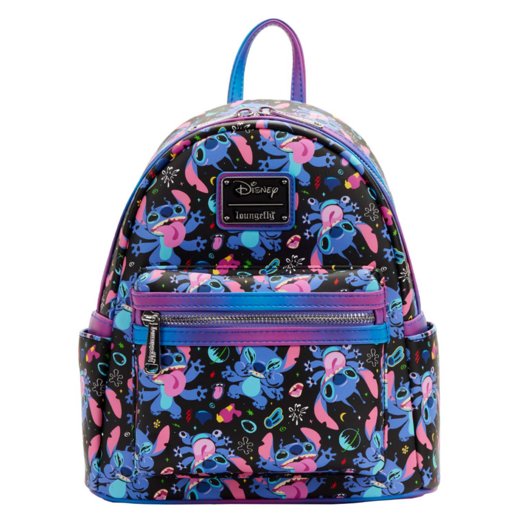 Disney Mini Backpack Stitch Space AOP Loungefly