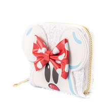 Load image into Gallery viewer, Disney Mini Backpack and Wallet Set Minnie Mouse Snowman Sequin Loungefly
