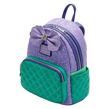 Load image into Gallery viewer, Disney Mini Backpack Wallet Set Little Mermaid Sequin Loungefly
