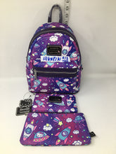 Load image into Gallery viewer, Loungefly x Hello Kitty Spaceship Allover-Print Mini Backpack, Wallet and Pouch Set
