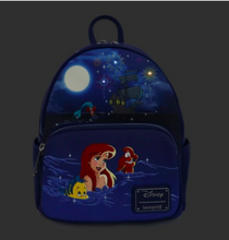 Load image into Gallery viewer, Disney Mini Backpack The Little Mermaid Ariel Fireworks GITD Light-Up Loungefly
