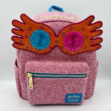Load image into Gallery viewer, Harry Potter Mini Backpack Luna Lovegood Pink Tweed Spectrespecs Loungefly
