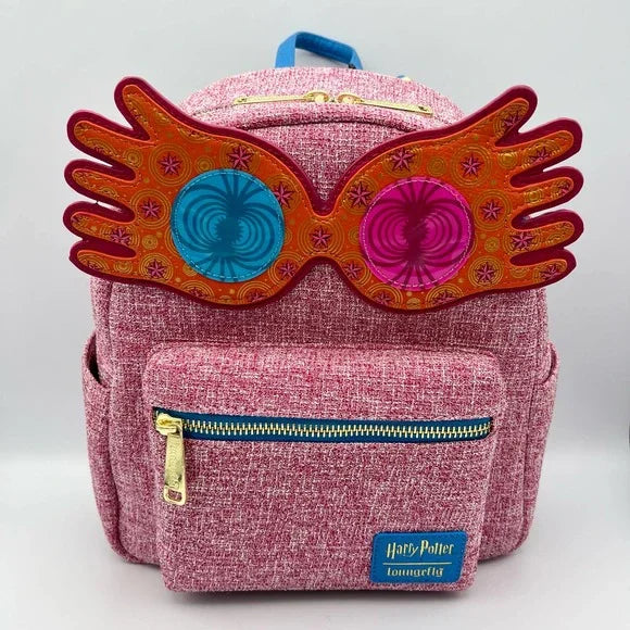 Harry Potter Mini Backpack Luna Lovegood Pink Tweed Spectrespecs Loungefly