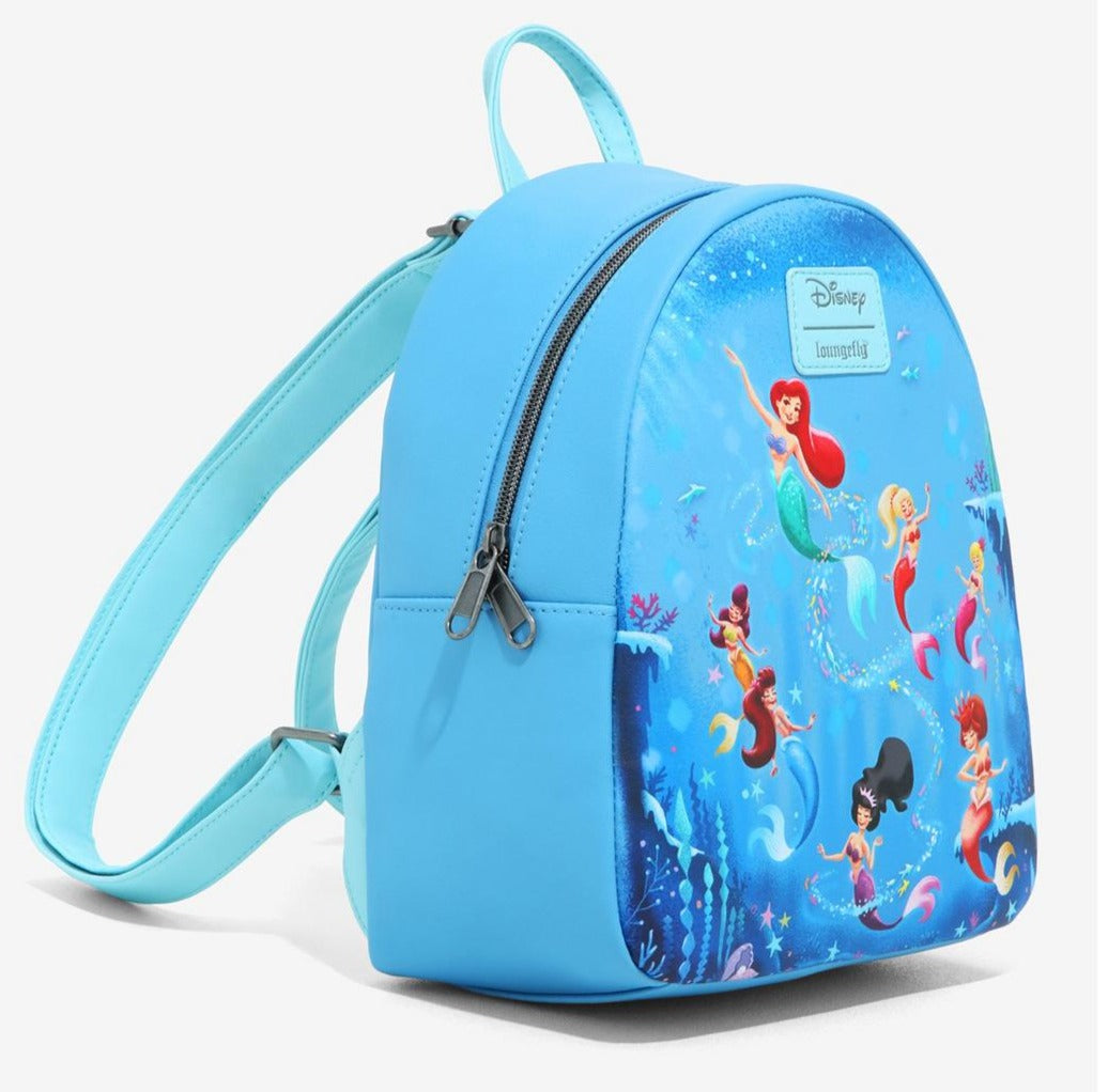 Disney Loungefly Ariel & Sisters Blue factory Mini Backpack