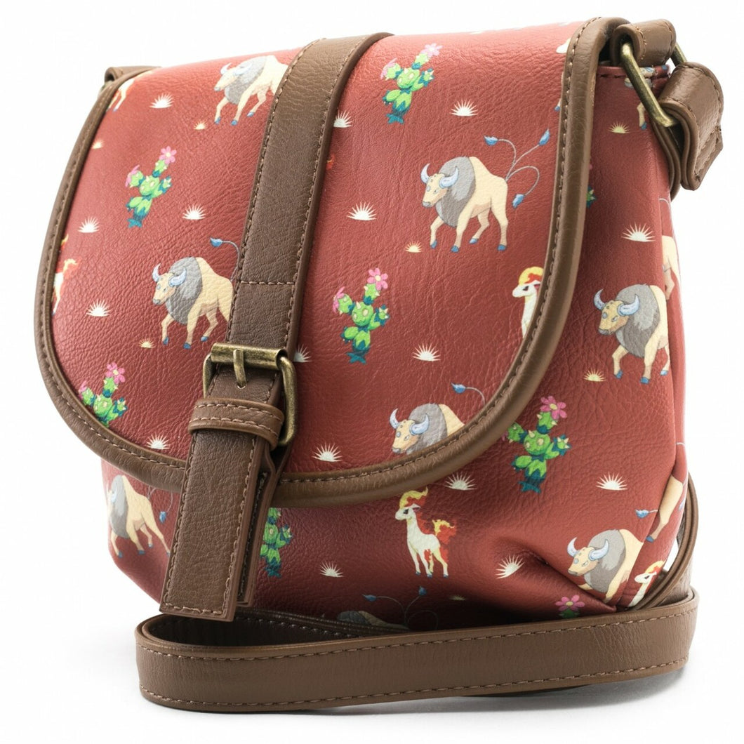 Loungefly Pokemon Ponyta/Tauros/Maractus Western Print Crossbody Bag