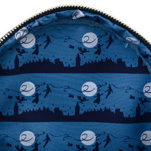 Load image into Gallery viewer, Disney Mini Backpack Wallet Set Peter Pan Glow in the Dark Stars Loungefly
