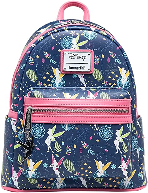 Disney Mini Backpack Tinkerbell AOP Pink Glow in the Dark Loungefly