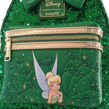 Load image into Gallery viewer, Disney Mini Backpack Tinkerbell Emerald Green Sequin Loungefly
