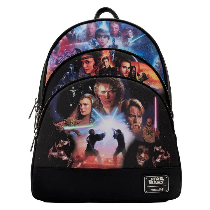 Star Wars Mini Backpack Trilogy 2 Triple Pocket Loungefly