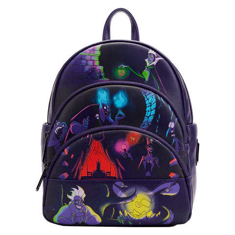 Disney Mini Backpack Villains Ursula, Evil Queen, Hades, Dr. Facilier GITD Loungefly